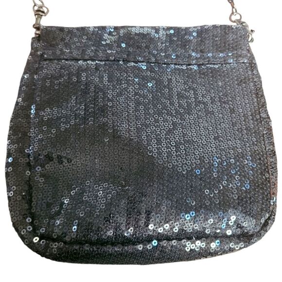 CHARLOTTE RUSSE Bag Shoulder or Clutch Sequins Bow Chain - Picture 3 of 13